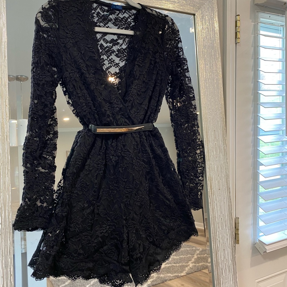 Lace Romper long sleeve